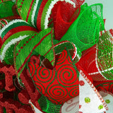 Christmas Wreath | Christmas Decoration | Red Lime Green White