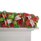 Glitter Merry Christmas Mesh Front Door Wreath | Red Lime Green White : C1