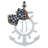 Anchor Letter Door Hanger - Wedding Gift - Monogram Initial Front Door Hanger -Nautical Decor