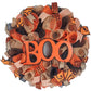 Boo Burlap Orange Halloween Door Wreath - Orange Jute Ghost Mesh Wreath