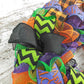 Halloween Wreaths | Deco Mesh Outdoor Front Door Wreath; Black White Purple Orange Lime Green : H2 (Copy)
