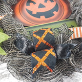 Trick or Treat Pumpkin Door Wreaths - Halloween Jack O Lantern Thanksgiving