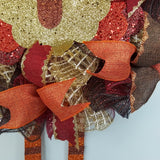 Thanksgiving Turkey Wreath - Fall Deco Mesh Wreath - Turkey Legs - Front Door Wreath