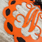 Halloween Monogram Door Hanger | Orange and Black Mother's Day Gift | Personalize Me!