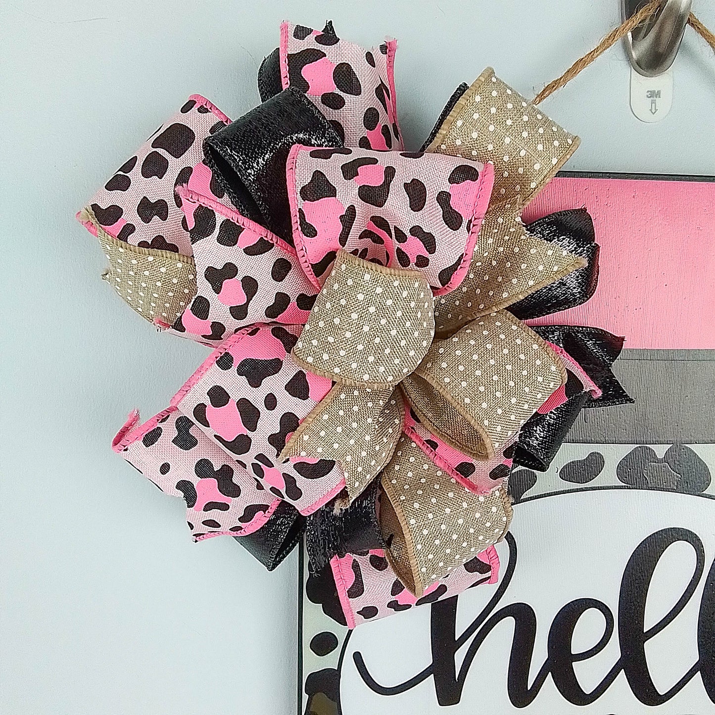 Pencil Door Hanger, Hello Class Decorations, Pink Brown