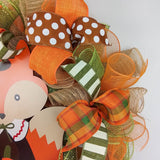 Fall Wreath | Fox Wreath | Give Thanks Fall Decor | Thanksgiving Wreath