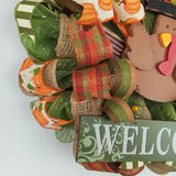 Turkey Wreath | Fall Thanksgiving Deco Mesh Front Door Wreath