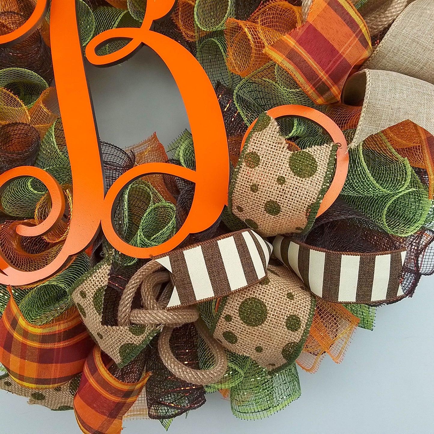 Fall Monogram Wreath, Autumn Thanksgiving Decor, Perfect Housewarming Gift