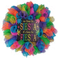 Bright Fiesta Party Wreath - Colorful Birthday Decor - Versatile Indoor/Outdoor Cinco de Mayo Decoration