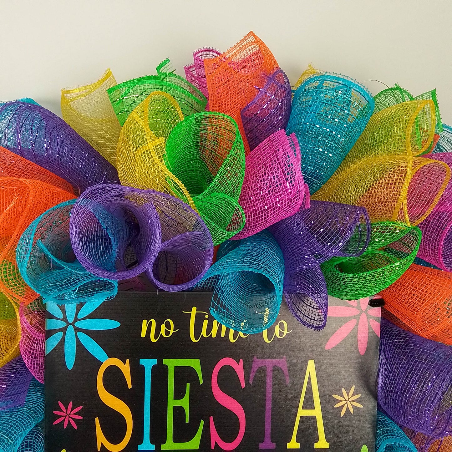 Bright Fiesta Party Wreath - Colorful Birthday Decor - Versatile Indoor/Outdoor Cinco de Mayo Decoration
