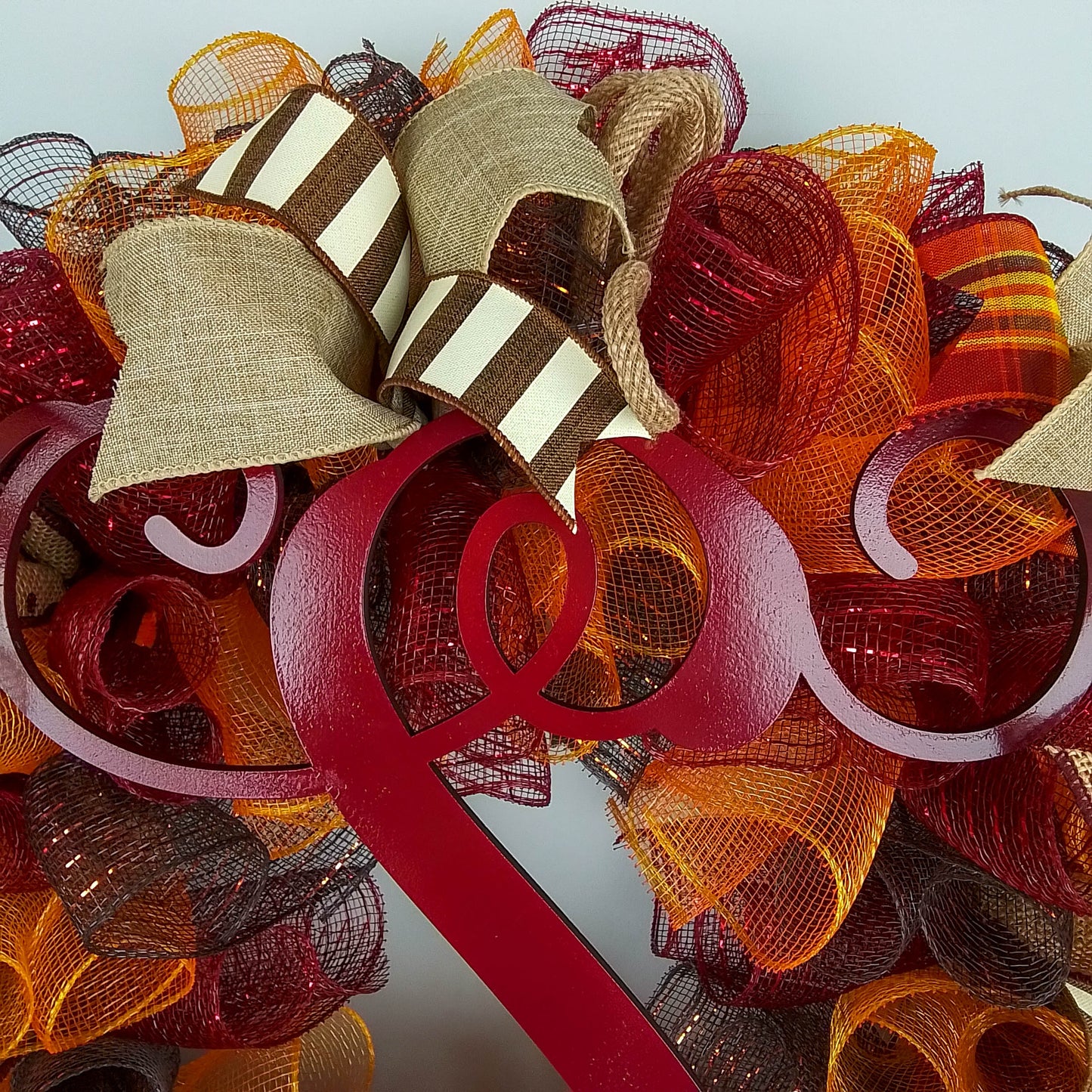 Thanksgiving Wreaths | Fall Monogram Door Wreath : F2