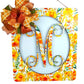 Fall Themed Wooden Monogram Door Hanger, Customizable Sizes, Subtle Home Décor for Autumn