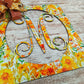 Fall Themed Wooden Monogram Door Hanger, Customizable Sizes, Subtle Home Décor for Autumn