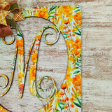 Fall Themed Wooden Monogram Door Hanger, Customizable Sizes, Subtle Home Décor for Autumn