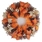 Brown Front Door Wreath for Fall, Welcome Wreath for Thanksgiving : F3