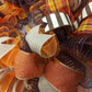 Brown Front Door Wreath for Fall, Welcome Wreath for Thanksgiving : F3