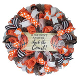 Basketball Season Wreath, Orange and Black Home Décor, Ideal Gift for Basketball Moms