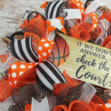 Basketball Season Wreath, Orange and Black Home Décor, Ideal Gift for Basketball Moms