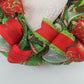 Santa Claus Wreath - Christmas Mesh Outdoor Front Door Decor - White Red Lime Green