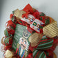 Nutcracker Christmas Front Door Wreath - Nut Cracker Holiday Decor - Red Gold Green