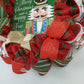 Nutcracker Christmas Front Door Wreath - Nut Cracker Holiday Decor - Red Gold Green