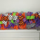 Halloween Garland for Staircase or Mantle - Mantel Decor - Purple Orange Lime Green Black White H2