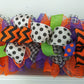 Halloween Garland for Staircase or Mantle - Mantel Decor - Purple Orange Lime Green Black White H2
