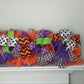 Halloween Garland for Staircase or Mantle - Mantel Decor - Purple Orange Lime Green Black White H2