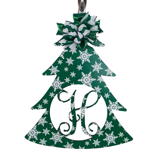 Christmas Tree Door Hanger, Durable Birch Wood Decor, Decorative Holiday Monogram