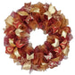 Christmas Door Wreath in Burgundy and Gold | Classic Holiday Elegance