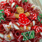 Girl Gingerbread Wreath | Outdoor Christmas Wreath | Mesh Front Door Wreath |