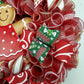Girl Gingerbread Wreath | Outdoor Christmas Wreath | Mesh Front Door Wreath |