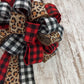 Animal Print Buffalo Plaid Christmas Tree Topper Bow