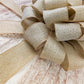 Solid Burlap Christmas Tree Bow Topper | Lantern Bow | Rustic Present Bow