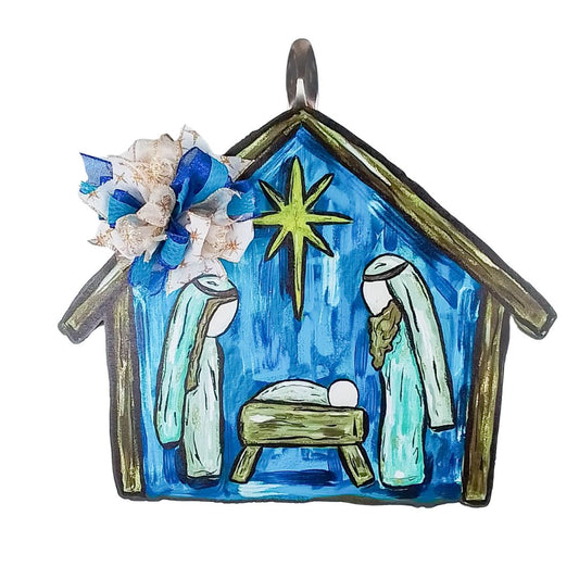 Nativity Hand Drawn Door Hanger, Church Christmas Decorations, Perfect Preacher Gift