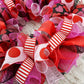 Bold Valentine's Day Wreath - Valentines Mesh Door Wreath - Valentine Wreath