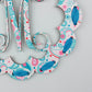 Personalized Birch Wood Door Hanger, Pastel Paisley Design, Letter Accent