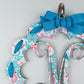 Personalized Birch Wood Door Hanger, Pastel Paisley Design, Letter Accent