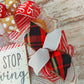 Santa Claus Wreath - Don't Stop Believing Christmas Front Door Wreaths - Outdoor Decor - White Red Black Gold