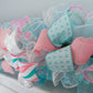 Pastel Pink Garland, Burlap and Deco Mesh Decor, Festive Ribbon Home Decoration