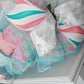 Pastel Pink Garland, Burlap and Deco Mesh Decor, Festive Ribbon Home Decoration