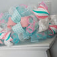 Pastel Pink Garland, Burlap and Deco Mesh Decor, Festive Ribbon Home Decoration