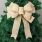 Beige Wreath Add On Bow