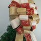 Christmas Tree Bows | Tree Topper Bows | Burgundy Ivory Gold Bow