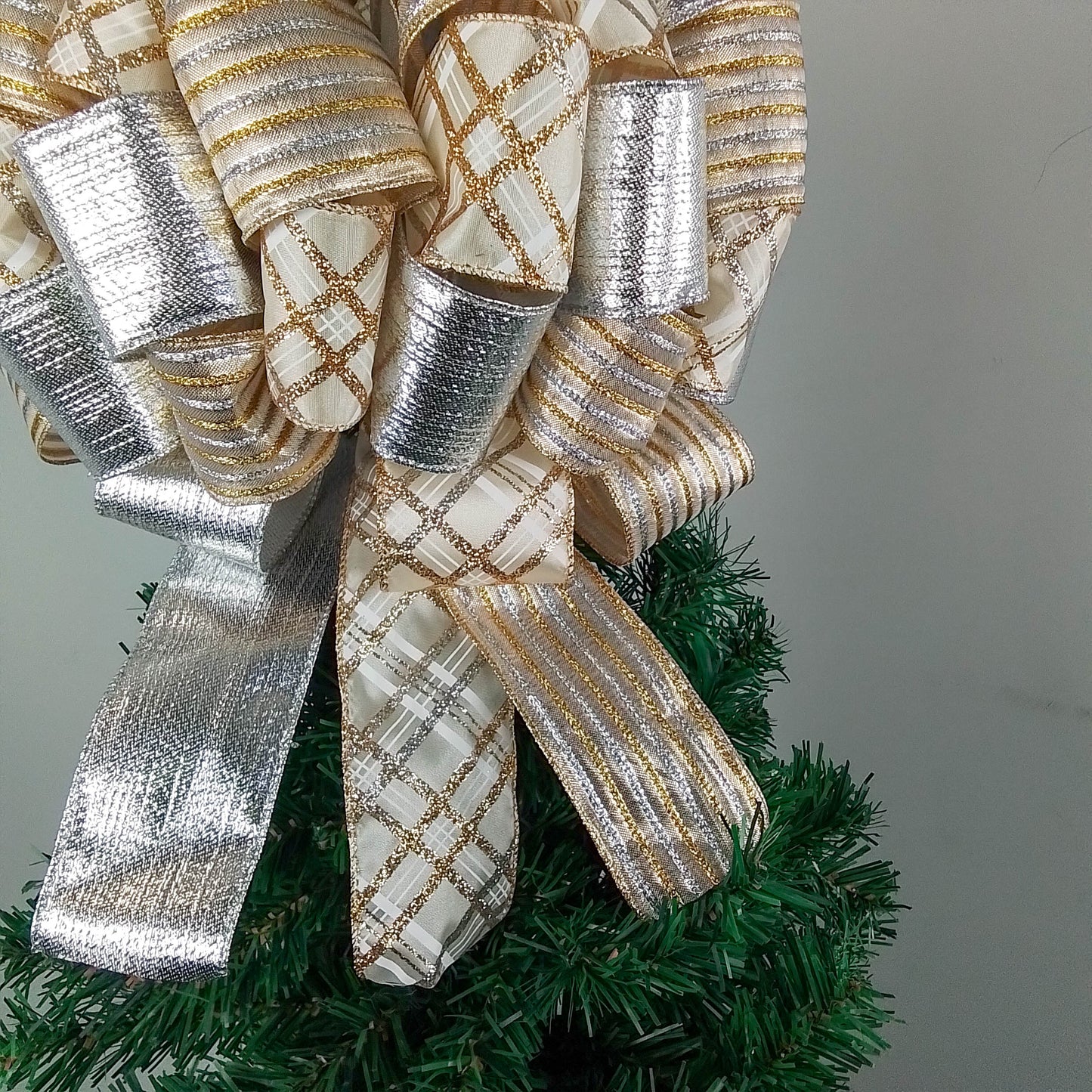 Bows for Christmas Trees | Gold and Silver Bow | Tree Bow