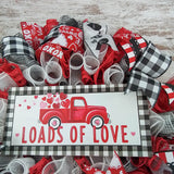 Buffalo Plaid Valentines Wreath - Loads of Love - Valentine's Day Decor