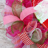 Heart Valentine's Day Wreath - Valentine's Mesh Door Wreath - Floral Decor