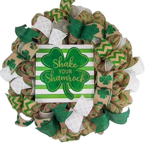 St. Patrick's Wreath - Shamrock Front Door