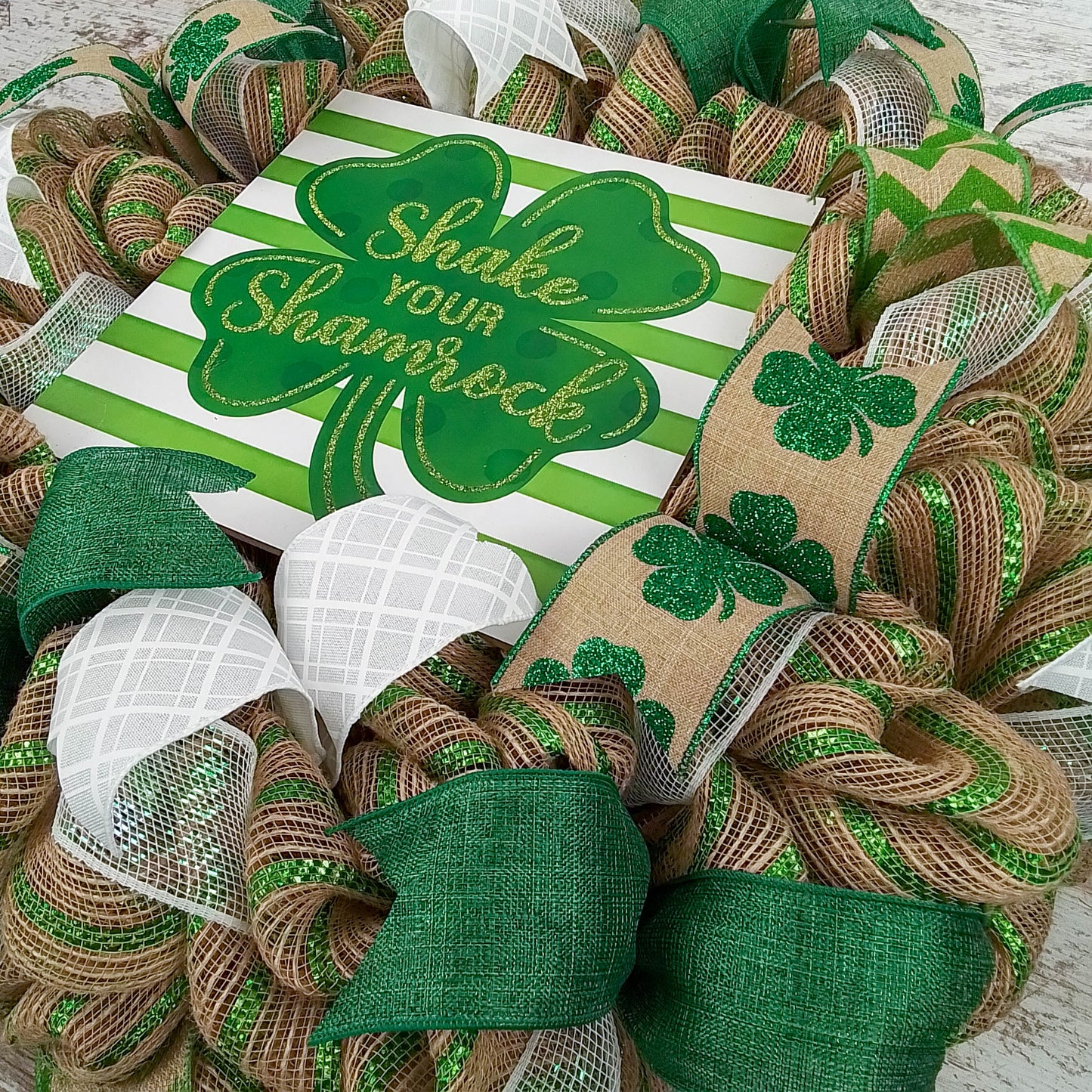 St. Patrick's Wreath - Shamrock Front Door