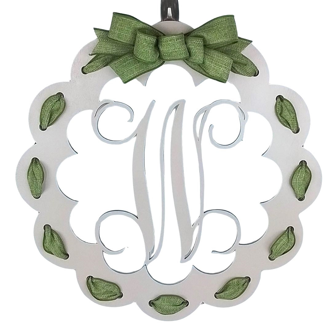 Monogram Door Hanger, Personalized Wooden Decor, Housewarming Gift Idea